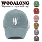 ウアロン キャップ WOOALONG メンズ レディース SIGNATURE LOGO BALL CAP シグネチャー ロゴ ボールキャップ 全5色 002dbl/dgr/dbrd/dpk/dbr A