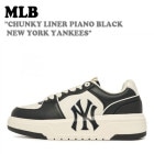 エムエルビー スニーカー MLB メンズ レディース CHUNKY LINER PIANO BLACK NEW YORK YANKEES チャンキー ライナー ピアノ ブラック ニューヨーク ヤンキー