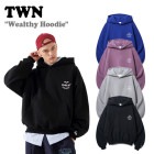 TWN パーカー ティーダブリュエヌ 正規販売店 メンズ レディース Wealthy Hoodie ウェルシュ フーディー PERFECT BLUE パーフェクト ブルー GRAY グレー PALE 