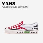 バンズ スニーカー VANS メンズ レディース CLASSIC SLIP-ON 98 DX クラシック スリッポン DIAMOND CHECK RED WHITE ダイアモンド チェック レッド ホ