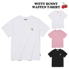 キルシー 半袖Tシャツ KIRSH 正規販売店 WITTY BUNNY WAPPEN T-SHIRT ウィッティー バニー ワッペン Tシャツ PINK ピンク BLACK ブラック WHITE ホワ