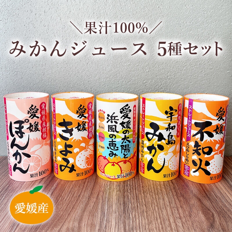 愛媛県産みかんジュース5種詰め合わせ 720ml 12本セット