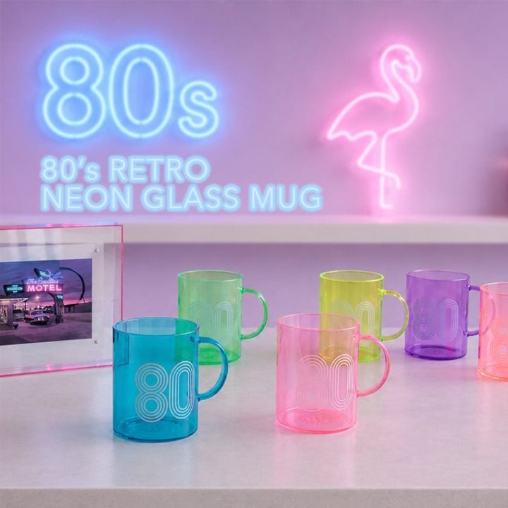 TOSSDICE（トスダイス） 80’s RETRO NEON GLASS MUG / 80’s レトロネオン マグ