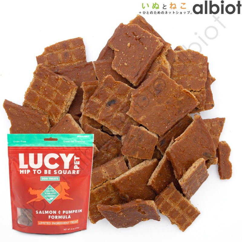 LUCY PET ルーシーペット Hip to Be Square ドッグトリーツ [ ダック＆パンプキン 170g | サーモン＆パンプキン 170g | チキン＆パンプキン 170g ]