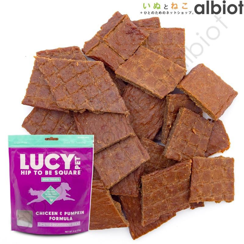 LUCY PET ルーシーペット Hip to Be Square ドッグトリーツ [ ダック＆パンプキン 170g | サーモン＆パンプキン 170g | チキン＆パンプキン 170g ]