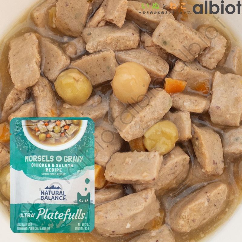 ナチュラルバランス プレートフル 成猫用 鶏肉＆サーモン 85g[CP02]（旧チキン＆サーモン）