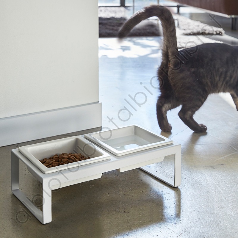 tower　ペットフードボウルスタンドセット　トール　 [ホワイト]　04744