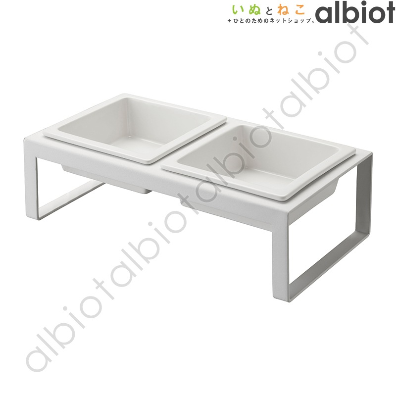 tower　ペットフードボウルスタンドセット　トール　 [ホワイト]　04744