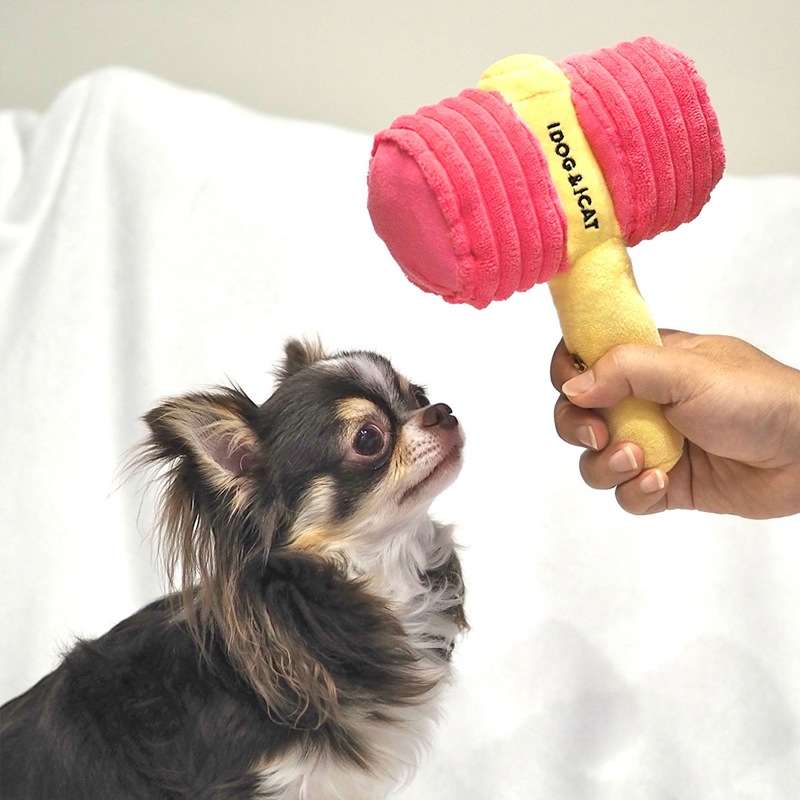 【犬のおもちゃ】iDog ピコピコハンマー カシャカシャと鳴き笛入り (16986)