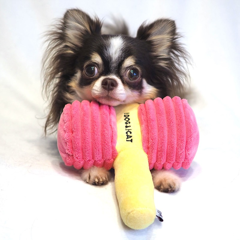 【犬のおもちゃ】iDog ピコピコハンマー カシャカシャと鳴き笛入り (16986)