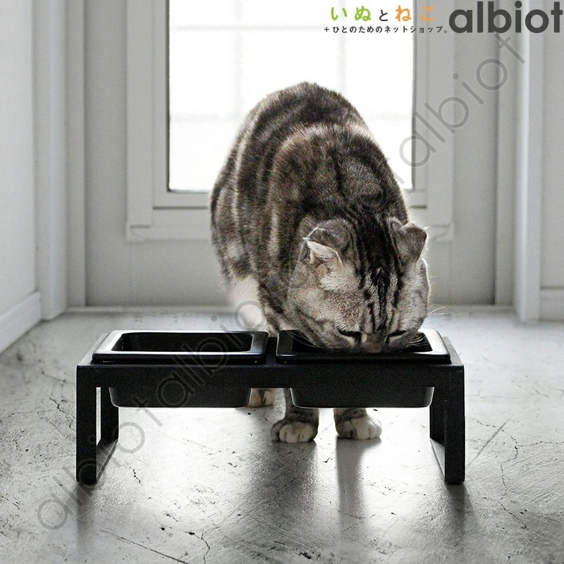 tower ペットフードボウルスタンドセット　トール　 [ブラック]　04745