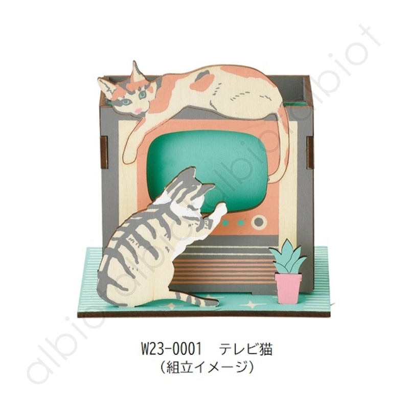 ウッドパズル／ペンスタンド(猫)