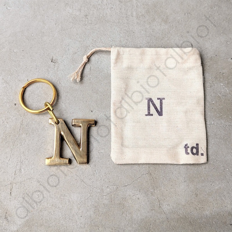 TOSSDICE（トスダイス） BRASS LETTER KEYRING ブラスレターキーリング