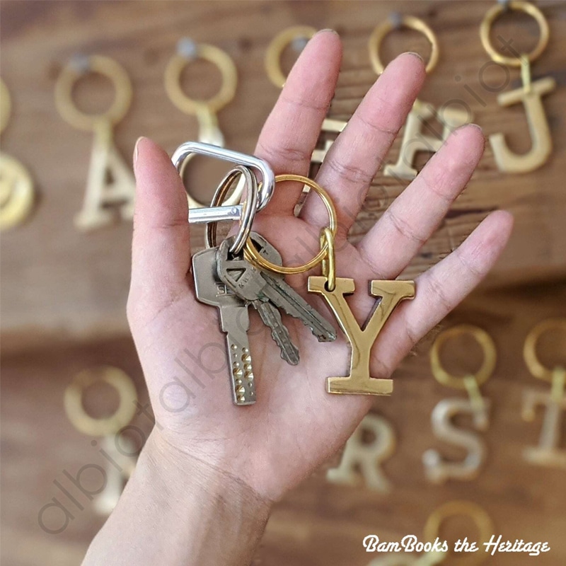 TOSSDICE（トスダイス） BRASS LETTER KEYRING ブラスレターキーリング