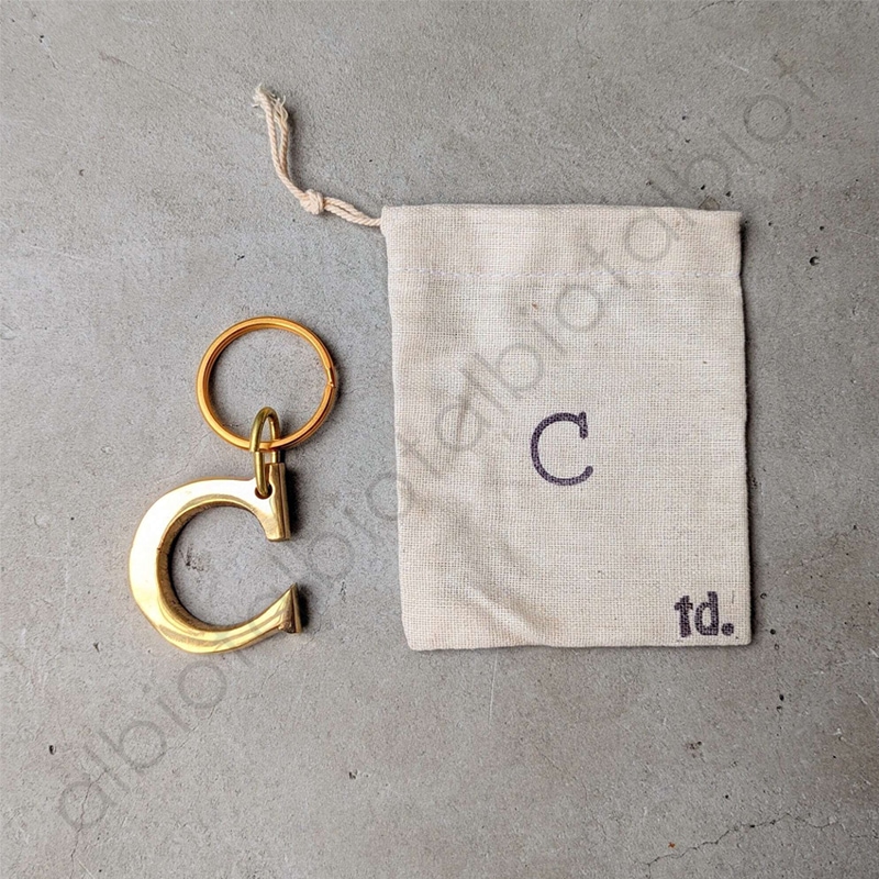 TOSSDICE（トスダイス） BRASS LETTER KEYRING ブラスレターキーリング