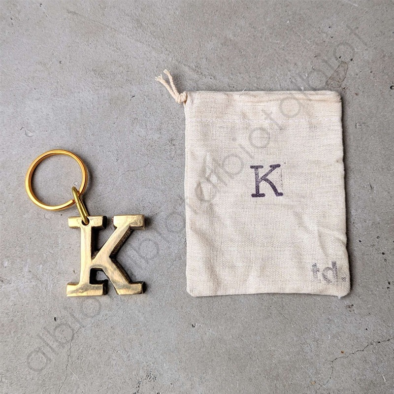 TOSSDICE（トスダイス） BRASS LETTER KEYRING ブラスレターキーリング