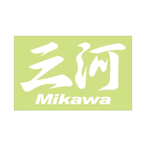 ご当地 地名ステッカー三河 Mikawa Mサイズ 抜 ホワイト PC-41