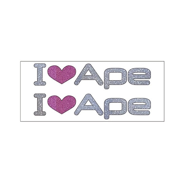 I LOVE原付バイク ステッカー HONDA Ape エイプ 通販 -あるふぁここ