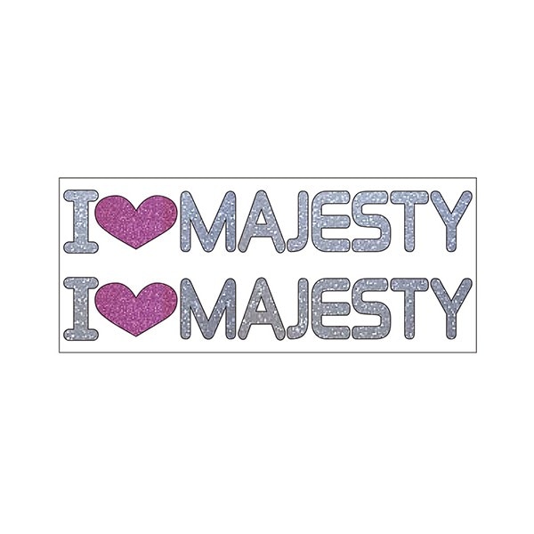 YAMAHA　MAJESTY　マジェスティ　B-21　I　Love MAJESTY　Sサイズ　抜　ラメシルバー　2枚入り