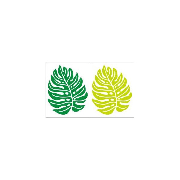 ハワイアン  モンステラ  ステッカーモンステラ Sサイズ 絵柄抜きタイプ  グリーン・ライトグリーン