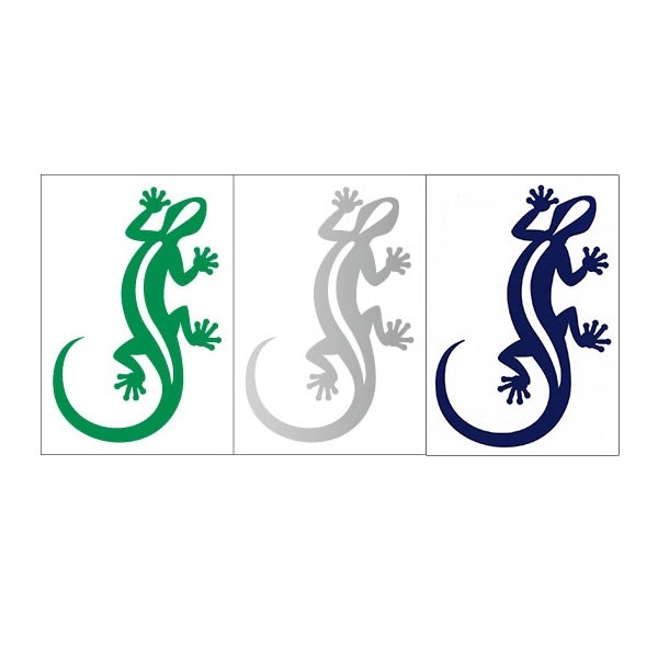 ハワイアン  ヤモリ  ステッカーヤモリ Mサイズ 絵柄抜き文字タイプ  グリーン・シルバー・ネイビー