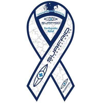 リボンステッカー　ミニサイズ　SC-SURFAID-E　スマトラ沖地震支援