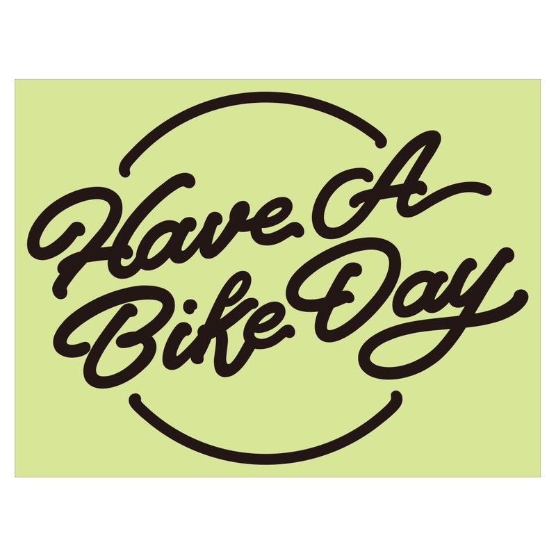 HAVE A BIKE DAY.ステッカー HABD NEON LOGO Sサイズ 抜き文字タイプ ブラック デザイン 加藤ノブキ SP-120