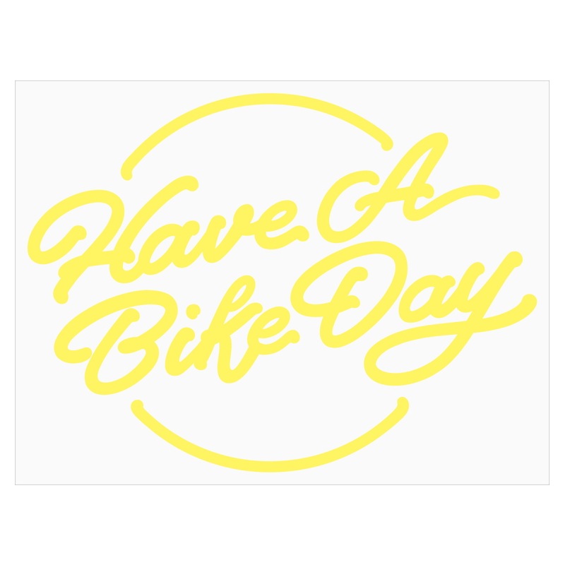 HAVE A BIKE DAY.ステッカー HABD NEON LOGO Sサイズ 抜き文字タイプ