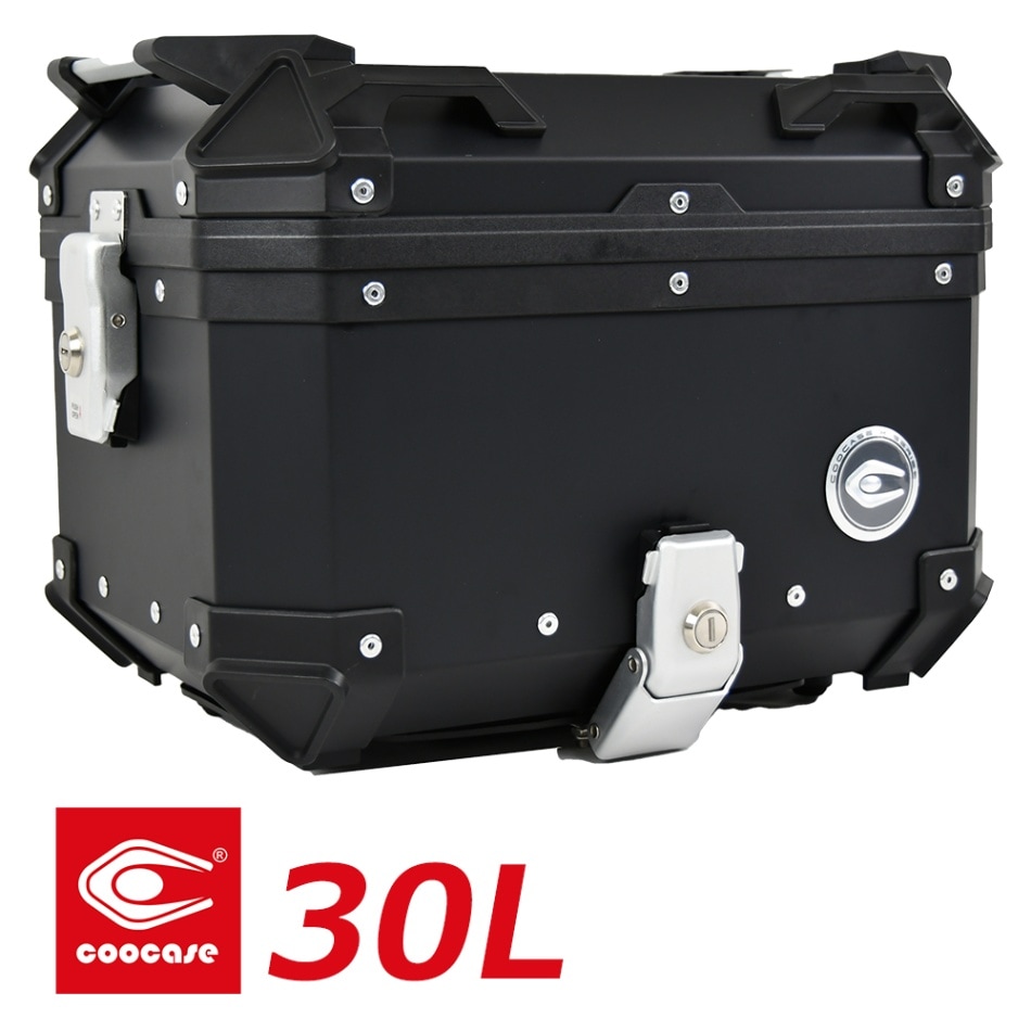 COOCASE クーケース バイク用 アルミトップケース 30L 左開口 ブラック CCX300B マルチポケット付き