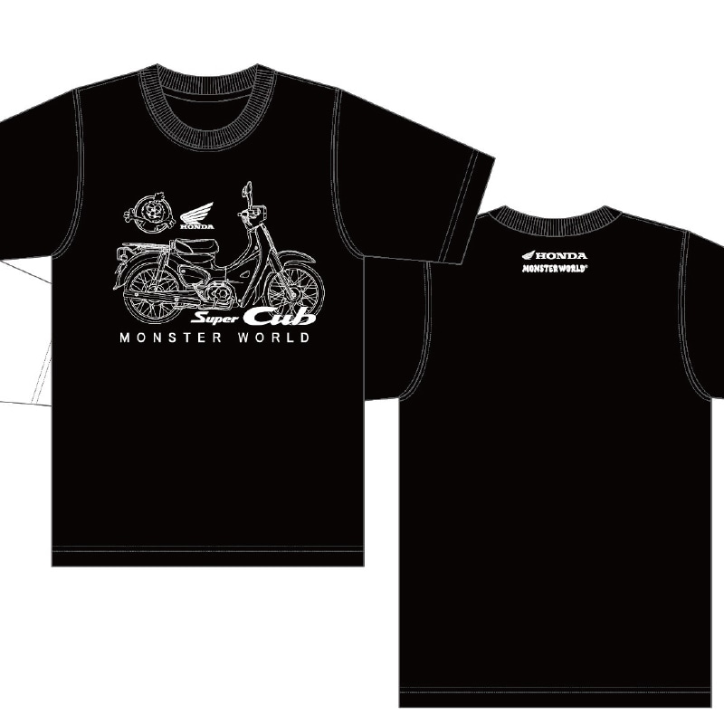 HONDA×MONSTER WORLD SuperCub  Tシャツ SKHM002【あるふぁここ プラザ店】