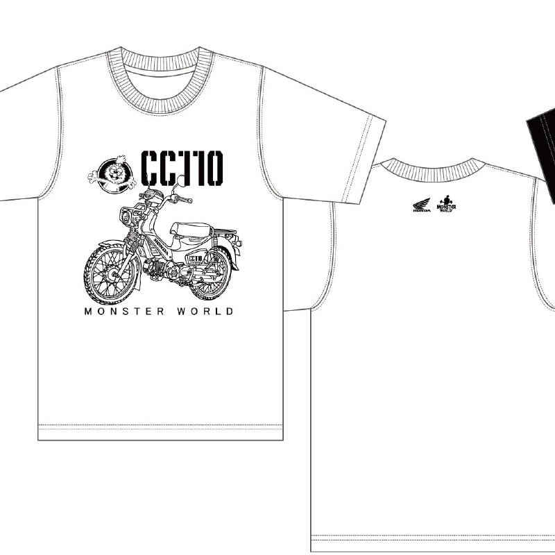 HONDA×MONSTER WORLD CC110 Tシャツ SKHM005【あるふぁここ プラザ店】