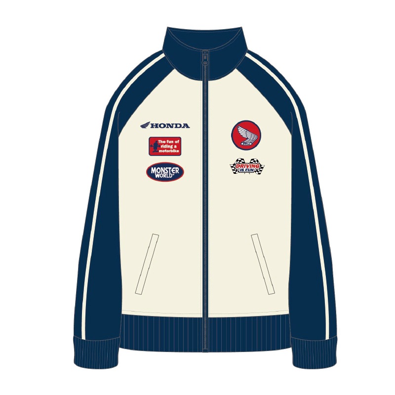 HONDA×MONSTER WORLD ワッペン トラックジャケット SKHM009【あるふぁここ プラザ店】