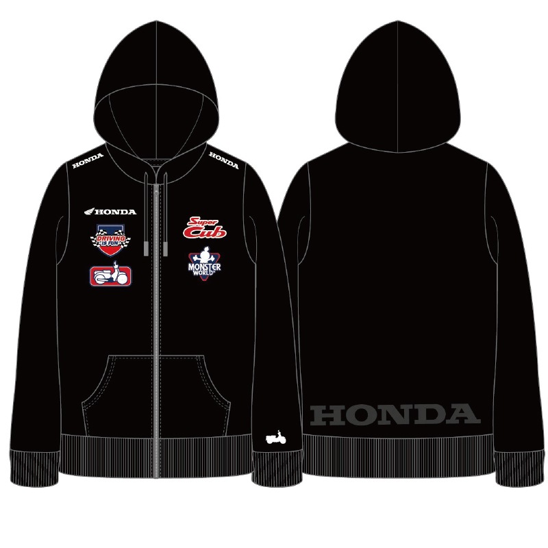 HONDA×MONSTER WORLD ジップパーカーB SKHM013【あるふぁここ プラザ店】