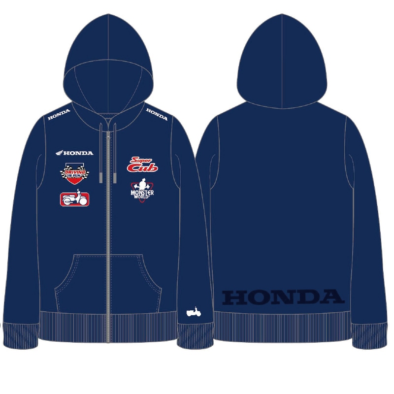 HONDA×MONSTER WORLD ジップパーカーB SKHM013【あるふぁここ プラザ店】