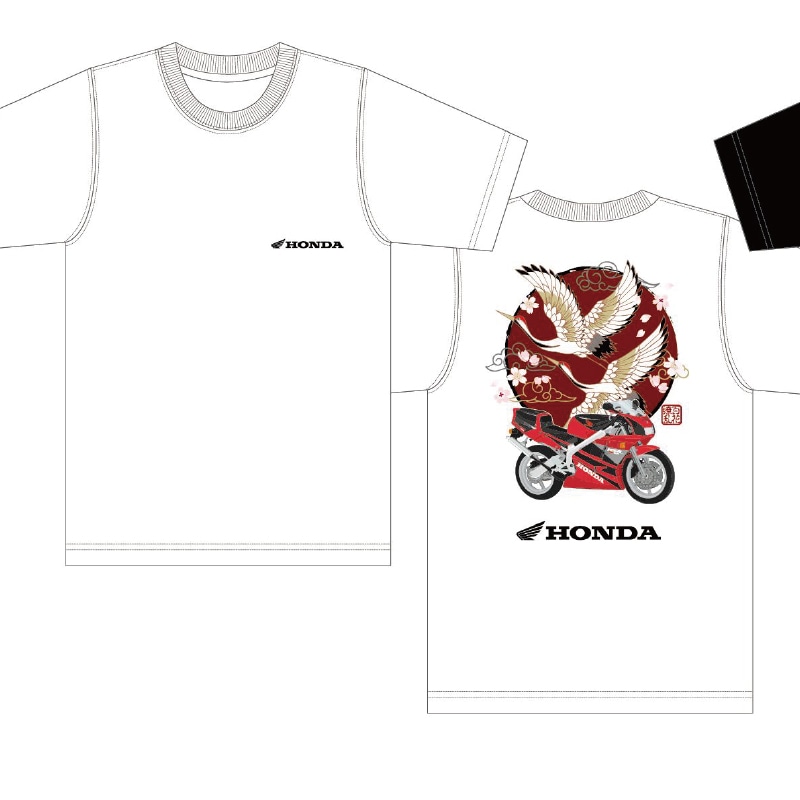 HONDA×百花繚乱 Tシャツ 鶴×NSR250 SKHH002【あるふぁここ プラザ店】