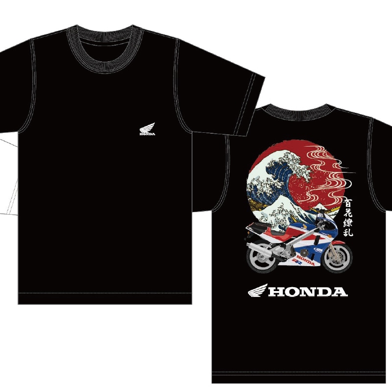 HONDA×百花繚乱 Tシャツ 波×CBR400RR SKHH003【あるふぁここ プラザ店】