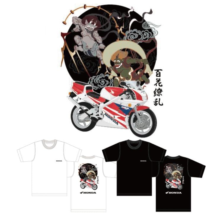 Tシャツ HONDA×百花繚乱 風雷×NSR250風雷×NSR250