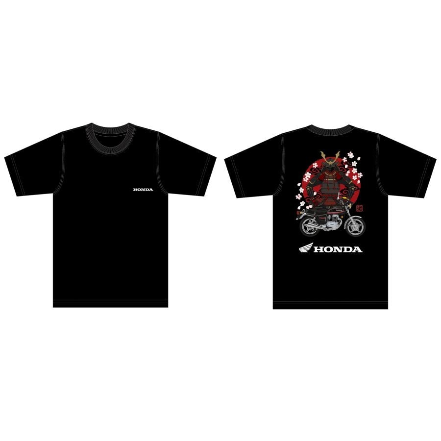 HONDA×百花繚乱 Tシャツ 甲冑×CB400T HAWKⅡ SKHH006【あるふぁここ プラザ店】