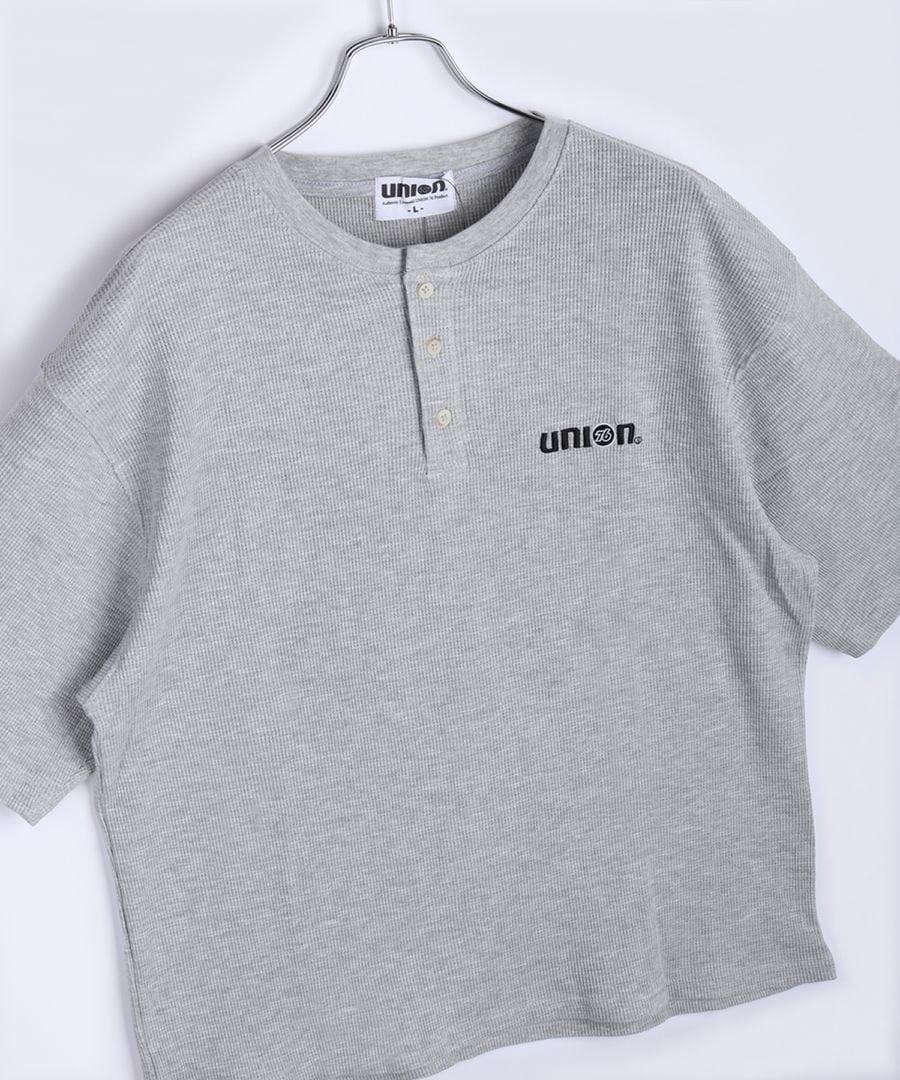 76UNION ヘンリーネックTシャツ Tee SK76010【あるふぁここ プラザ店】