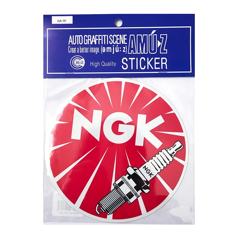 東洋マーク NGK ステッカー 丸 レッド 150mm×150mm GA-81【あるふぁここ プラザ店】