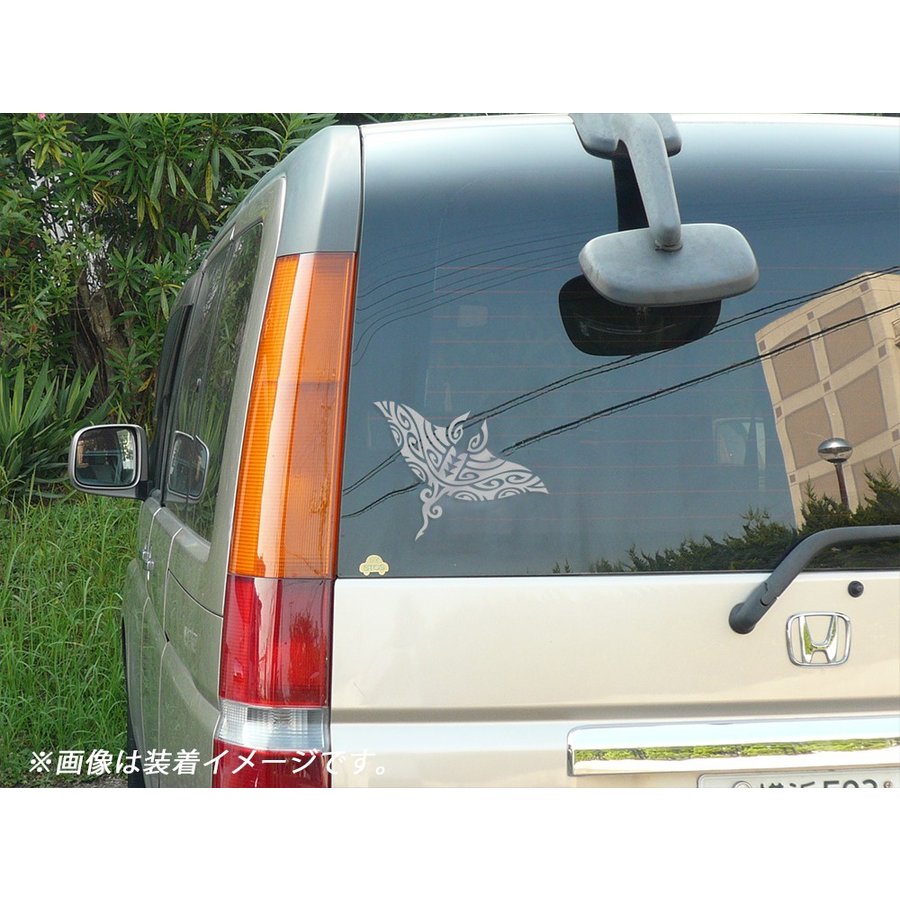 車 サーフボード オリジナル ハワイアン ステッカー 古典トライバル マンタ  高さ15cm  IL-09 全4色【あるふぁここ プラザ店】