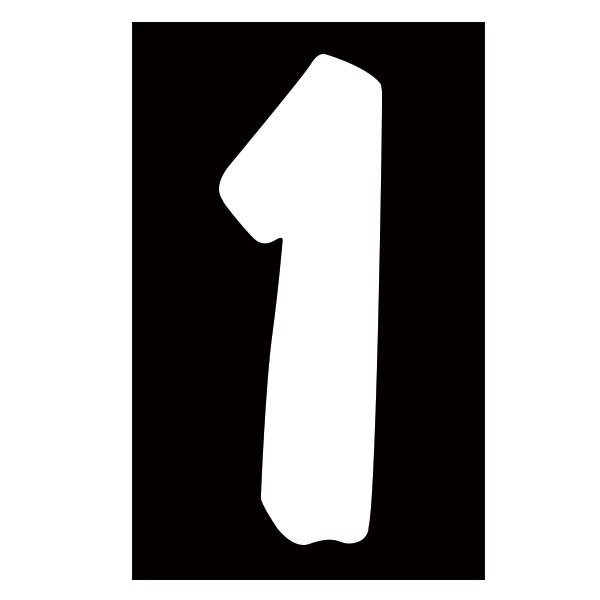 バイク レース用 新ゼッケンナンバーステッカー Mサイズ 数字とカラーが選べます ホワイト or ブラック【あるふぁここ プラザ店】