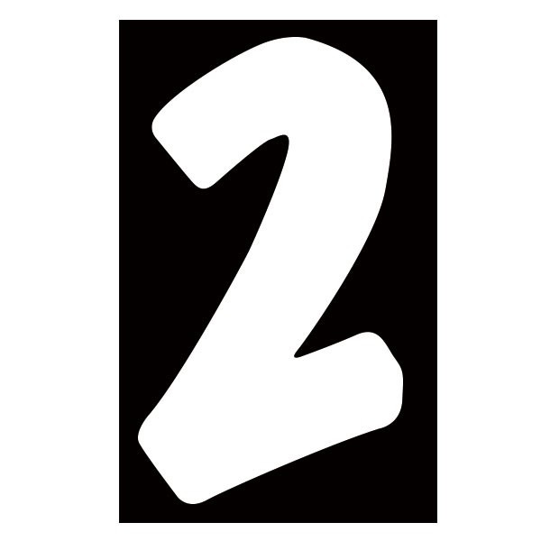 バイク レース用 新ゼッケンナンバーステッカー Mサイズ 数字とカラーが選べます ホワイト or ブラック【あるふぁここ プラザ店】