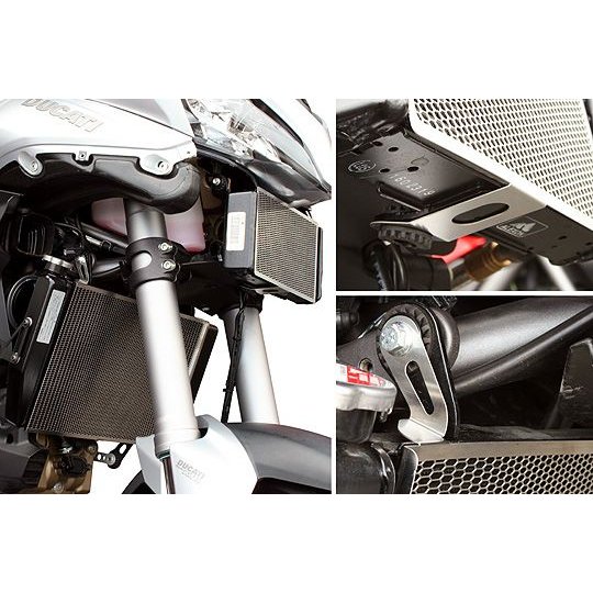 DUCATI ドゥカティ Multistrada : MULTISTRADA 1200/1200S オイルクーラーコアガード  (シルバー)  SCD-08WT【あるふぁここ プラザ店】