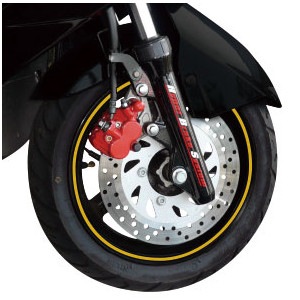 バイク ホイール用 リムラインデカール シングルライン 10-14インチ　ビフォルム（biforme)【あるふぁここ プラザ店】