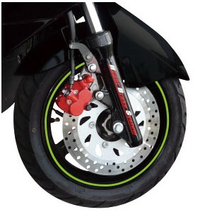 バイク ホイール用 リムラインデカール シングルライン 10-14インチ　ビフォルム（biforme)【あるふぁここ プラザ店】