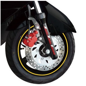 バイク ホイール用 リムラインデカール シングルライン 10-14インチ　ビフォルム（biforme)【あるふぁここ プラザ店】