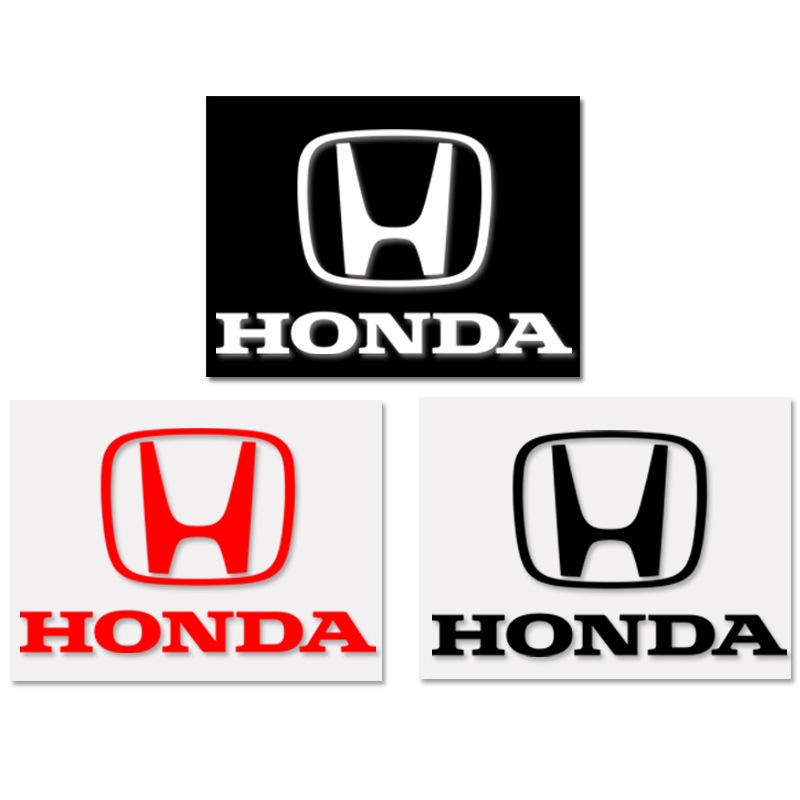 ホンダ ロゴ ステッカー HONDA マーク ホンダ Lサイズ ホワイト・ブラック・レッド 抜き文字タイプ HI-977 HI-978 HI-979【あるふぁここ プラザ店】