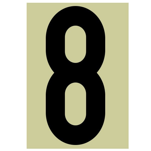 バイク レース用 ゼッケンナンバーステッカー Lサイズ 数字とカラーが選べます ホワイト or ブラック【あるふぁここ プラザ店】