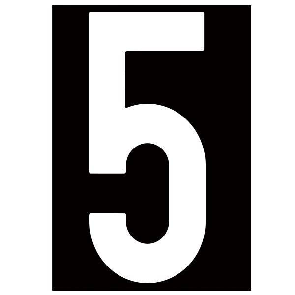 バイク レース用 ゼッケンナンバーステッカー Lサイズ 数字とカラーが選べます ホワイト or ブラック【あるふぁここ プラザ店】